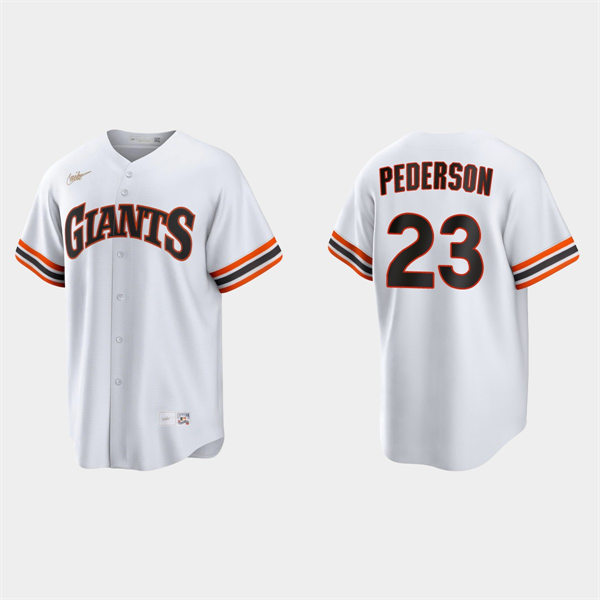 Mens Youth San Francisco Giants #23 Joc Pederson Nike Home White Cooperstown Collection Jersey