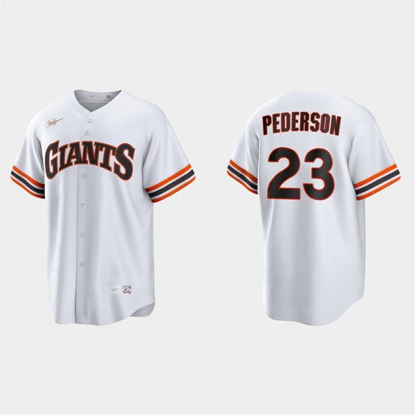 Mens Youth San Francisco Giants #23 Joc Pederson Nike Home White Cooperstown Collection Jersey
