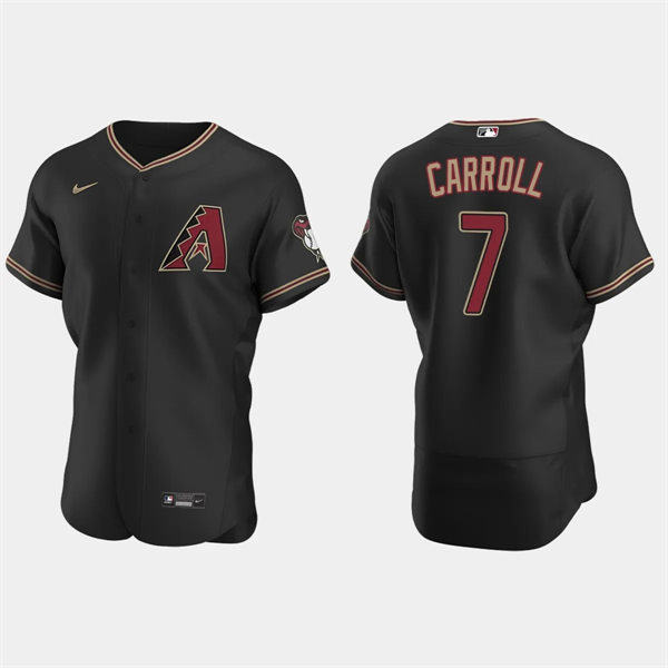 Mens Youth Arizona Diamondbacks #7 Corbin Carroll Nike Black Alternate Flex Base Jersey