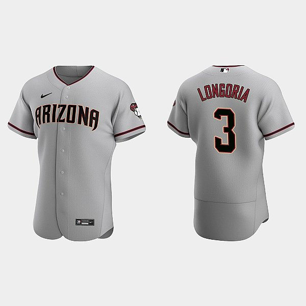 Mens Youth Arizona Diamondbacks #3 Evan Longoria Nike Gray Road FlexBase Jersey