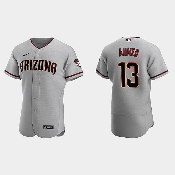 Mens Youth Arizona Diamondbacks #13 Nick Ahmed Nike Gray Road FlexBase Jersey