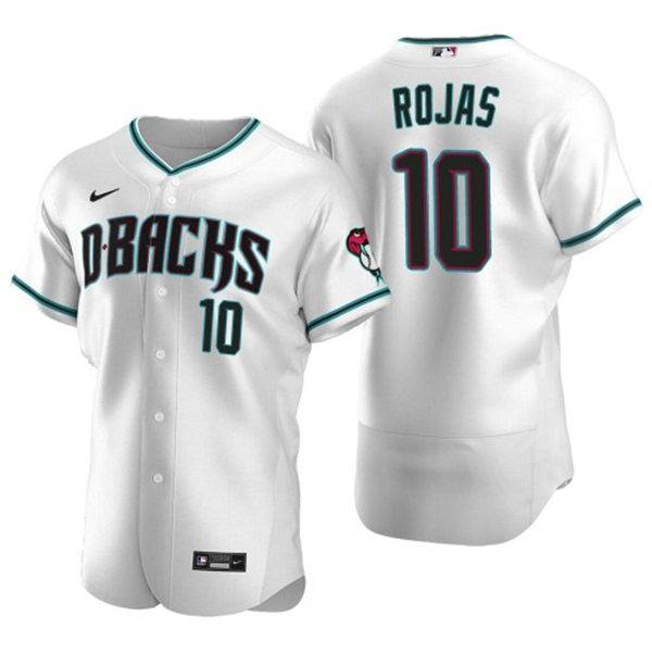 Mens Youth Arizona Diamondbacks #10 Josh Rojas Nike White Teal Alternate Flex Base Jersey