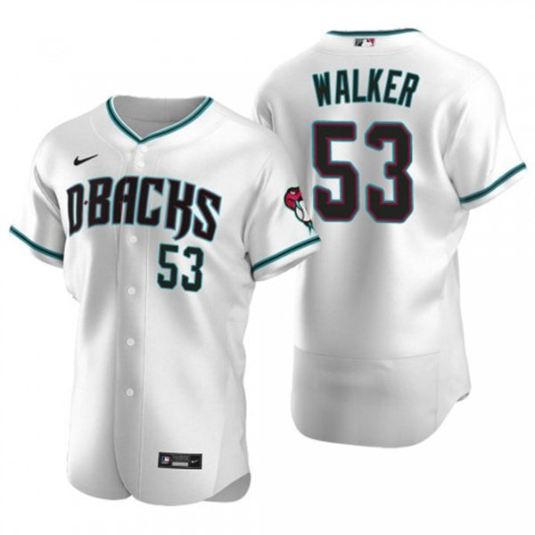 Mens Youth Arizona Diamondbacks #53 Christian Walker Nike White Teal Alternate Flex Base Jersey