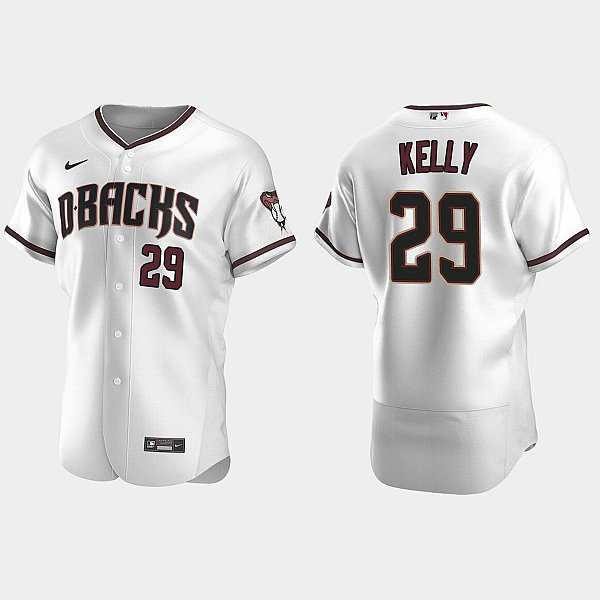 Mens Youth Arizona Diamondbacks #29 Merrill Kelly Nike Home White Crimson FlexBase Jersey
