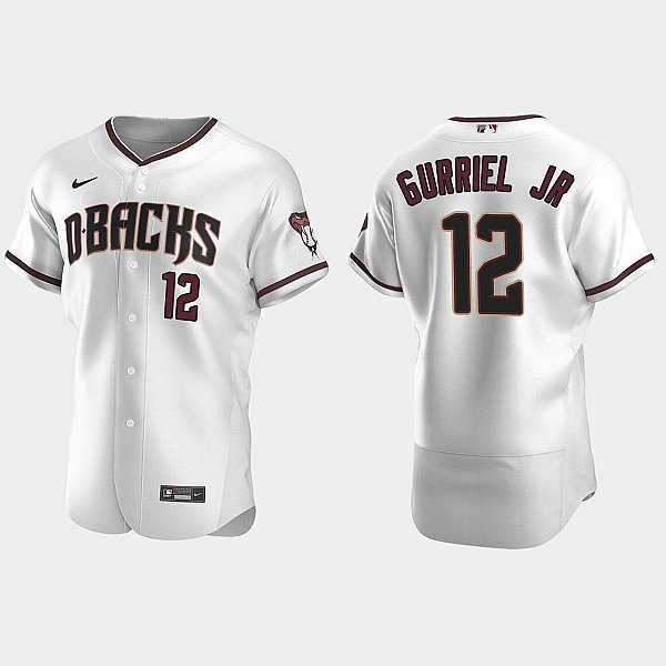 Mens Youth Arizona Diamondbacks #12 Lourdes Gurriel Jr. Nike Home White Crimson FlexBase Jersey