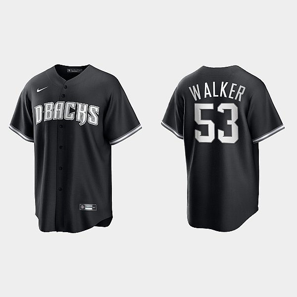 Mens Youth Arizona Diamondbacks #53 Christian Walker Nike 2022 Black White Collection Jersey