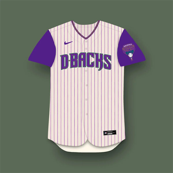 Mens Youth Arizona Diamondbacks Custom Nike Cream Purple D-backs Limited Jersey