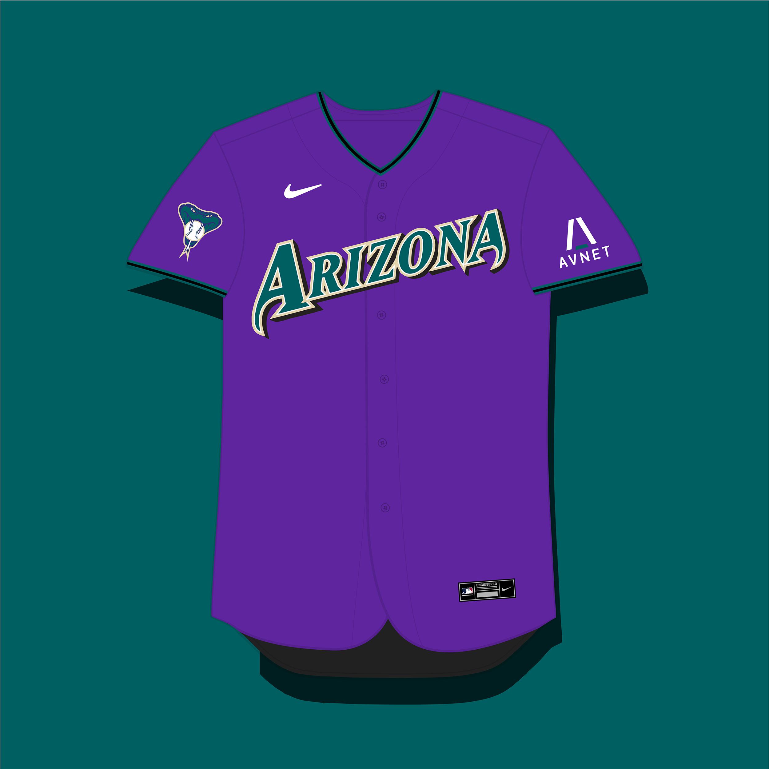 Mens Youth Arizona Diamondbacks Custom Nike Purple Retro Jersey