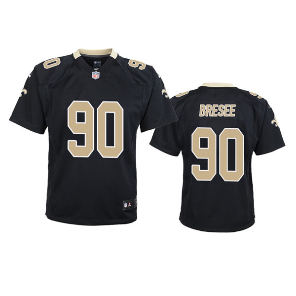 Youth New Orleans Saints #90 Bryan Bresee Nike Black Limited Jersey