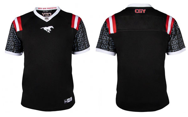 Mens Youth Calgary Stampeders Blank Black 2023 New Team Jersey