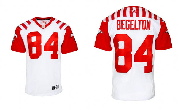 Mens Youth Calgary Stampeders #84 Reggie Begelton White 2023 New Uniform Jersey