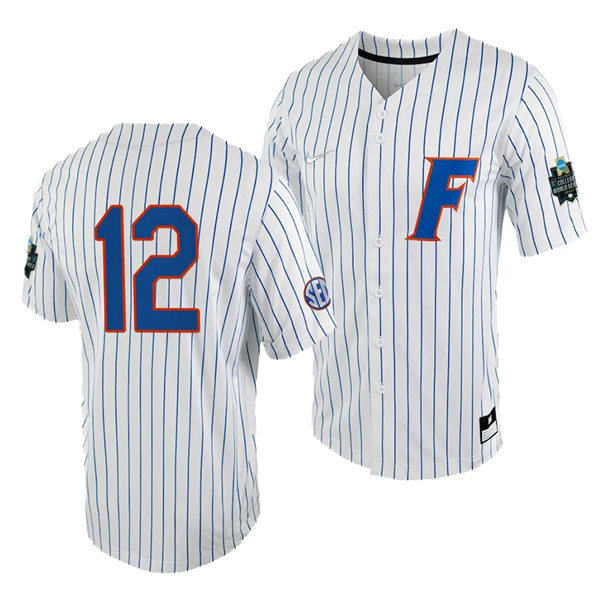 Mens Youth Florida Gators #24 Josh Rivera  Nike White 2023 College Baseball World Series Jersey (3)