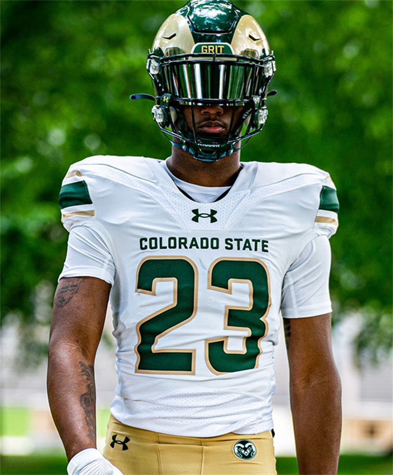Mens Youth Colorado State Rams Custom 2023 White Footballl Game Jersey