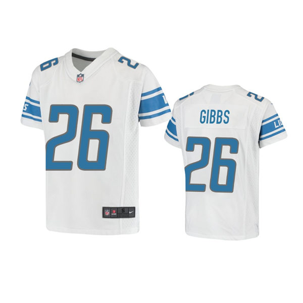 Youth Detroit Lions #26 Jahmyr Gibbs Nike White Limited Jersey