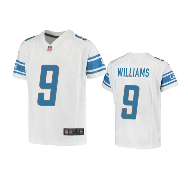 Youth Detroit Lions #9 Jameson Williams Nike White Limited Jersey