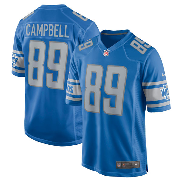 Mens Detroit Lions #89 Dan Campbell Nike Blue Vapor Untouchable Limited Jersey