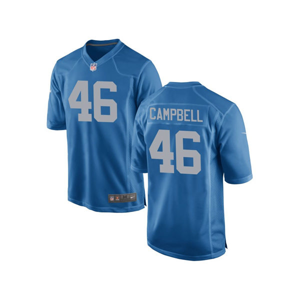Mens Detroit Lions #46 Jack Campbell Nike Royal Alternate Retro Jersey