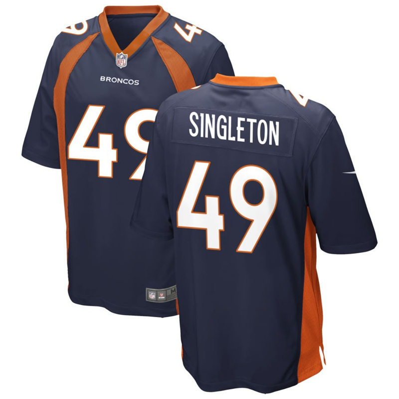 Mens Denver Broncos #49 Alex Singleton Nike Navy Vapor Untouchable Limited Jersey
