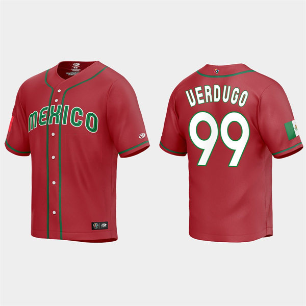 Mens Youth Mexico #99 Alex Verdugo Red 2023 World Baseball Classic Jersey