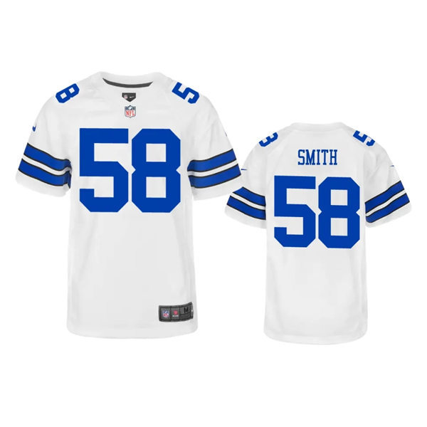 Youth Dallas Cowboys #58 Mazi Smith White Limited Jersey(3)