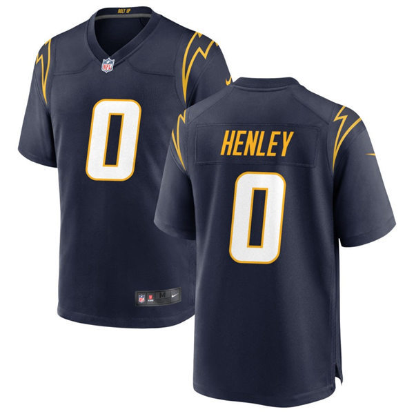 Men's Los Angeles Chargers #0 Daiyan Henley Nike Navy Alternate Vapor Limited Player Jersey