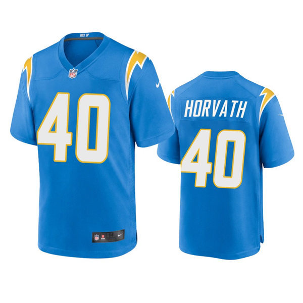Men's Los Angeles Chargers #40 Zander Horvath Nike Powder Blue Vapor Limited Player Jersey
