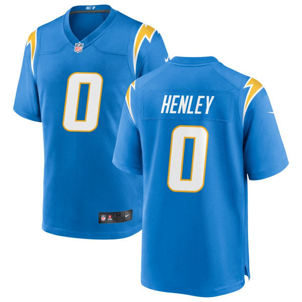 Men's Los Angeles Chargers #0 Daiyan Henley Nike Powder Blue Vapor Limited Player Jersey