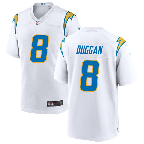 Men's Los Angeles Chargers #8 Max Duggan Nike White Vapor Limited Player Jersey