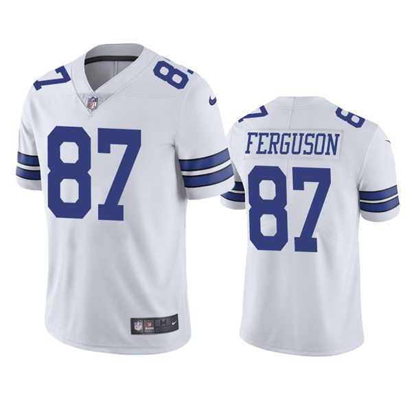 Mens Dallas Cowboys #87 Jake Ferguson Nike White Vapor Untouchable Limited Player Jersey