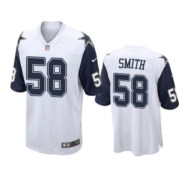 Mens Dallas Cowboys #58 Mazi Smith White Color Rush Legend Player Jersey