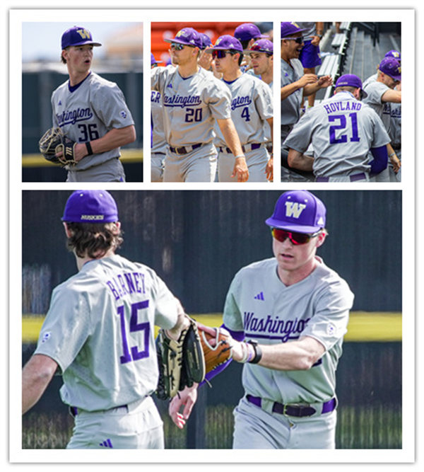 Mens Youth Washington Huskies Custom Grey adidas Button-Up Baseball Game Jersey