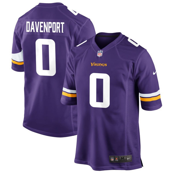 Men's Minnesota Vikings #0 Marcus Davenport Nike Purple Vapor Untouchable Limited Palyer Jersey