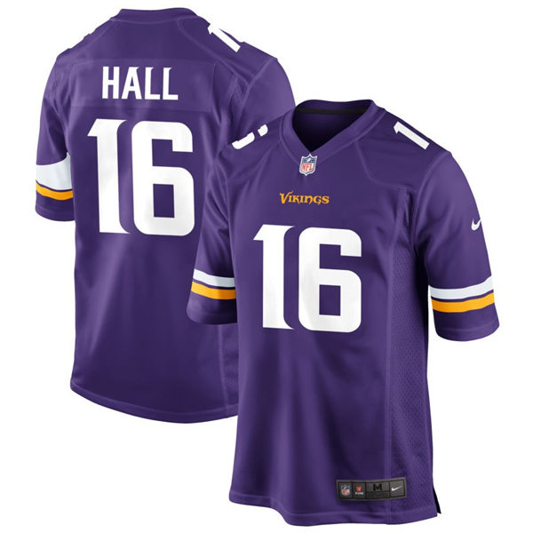 Men's Minnesota Vikings #16 Jaren Hall Nike Purple Vapor Untouchable Limited Palyer Jersey