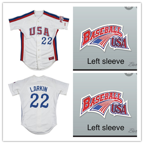 Mens Youth Custom White 1984 USA Olympic baseball jersey