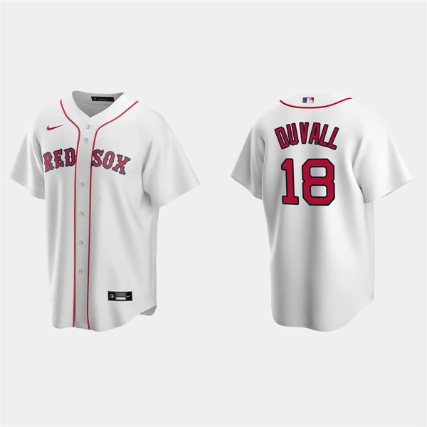 Mens Boston Red Sox #18 Adam Duvall Nike White Home with Name Cool Base Jersey