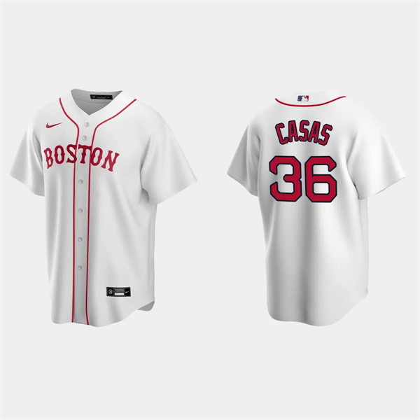 Mens Boston Red Sox #36 Triston Casas Nike White Patriots Day Jersey