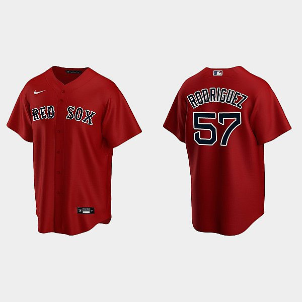 Mens Boston Red Sox #57 Joely Rodriguez Nike Red Alternate with Name Cool Base Jersey