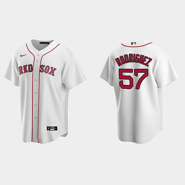 Mens Boston Red Sox #57 Joely Rodriguez Nike White Home with Name Cool Base Jersey