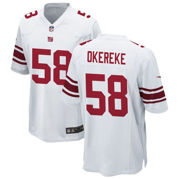 Men's New York Giants #58 Bobby Okereke Nike White Vapor Untouchable Limited Jersey