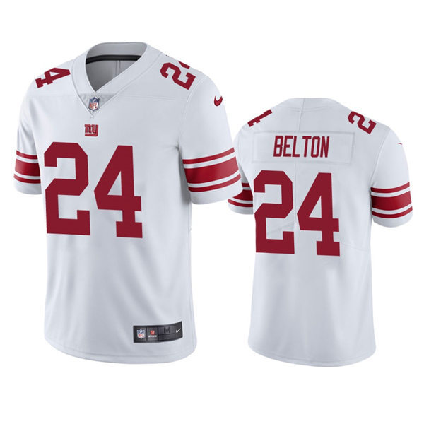 Men's New York Giants #24 Dane Belton Nike White Vapor Untouchable Limited Jersey