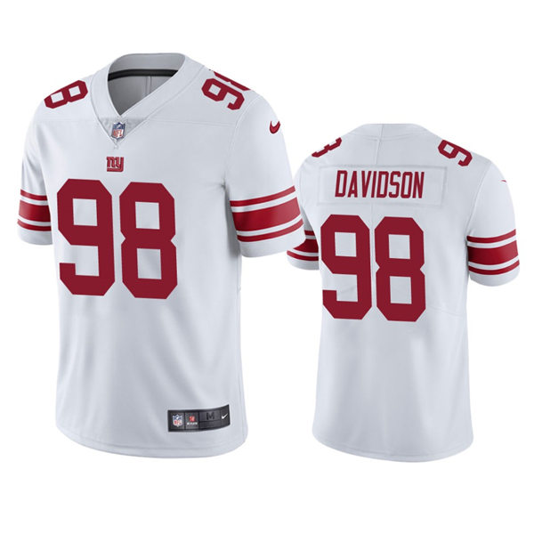 Men's New York Giants #98 D.J. Davidson Nike White Vapor Untouchable Limited Jersey