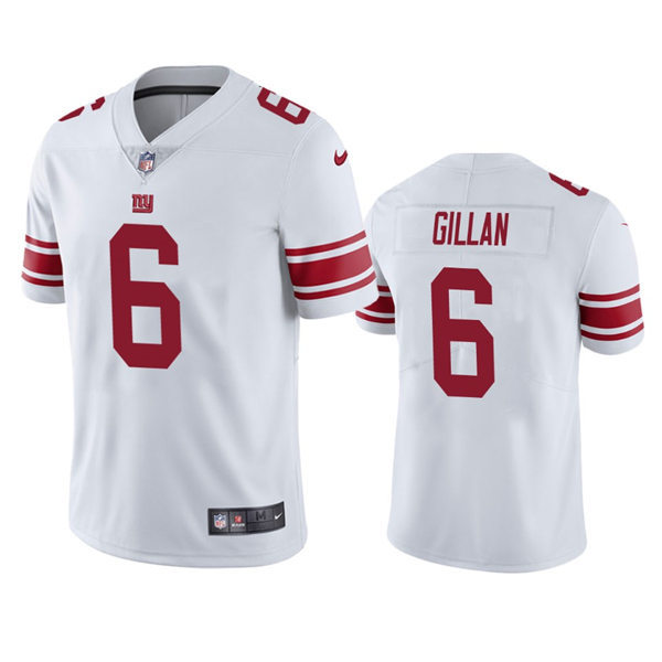 Men's New York Giants #6 Jamie Gillan Nike White Vapor Untouchable Limited Jersey