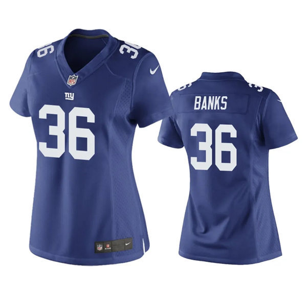 Womens New York Giants #36 Deonte Banks Nike Royal Limited Jersey