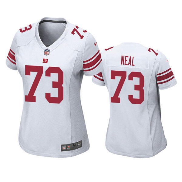 Womens New York Giants #73 Evan Neal Nike White Limited Jersey