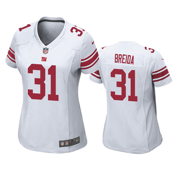 Womens New York Giants #31 Matt Breida Nike White Limited Jersey