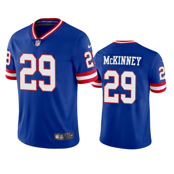 Men's New York Giants #29 Xavier McKinney Royal Classic Vapor Limited Jersey