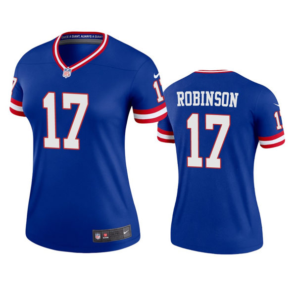 Womens New York Giants #17 Wan'Dale Robinson Nike Royal Classic Limited Jersey