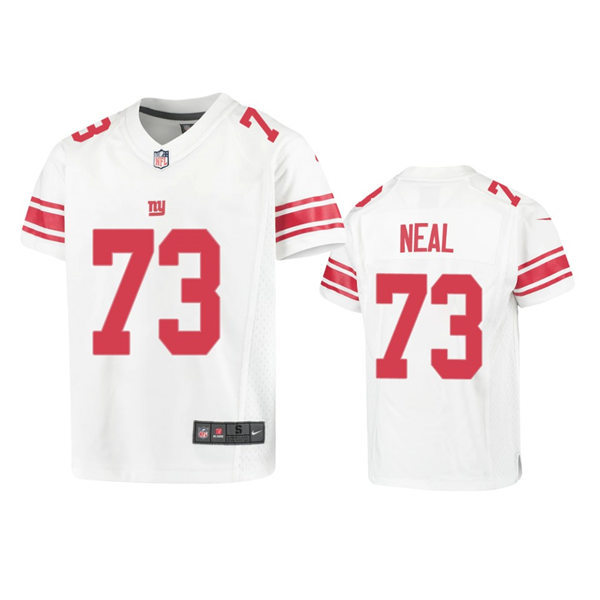 Youth New York Giants #73 Evan Neal Nike White Limited Jersey