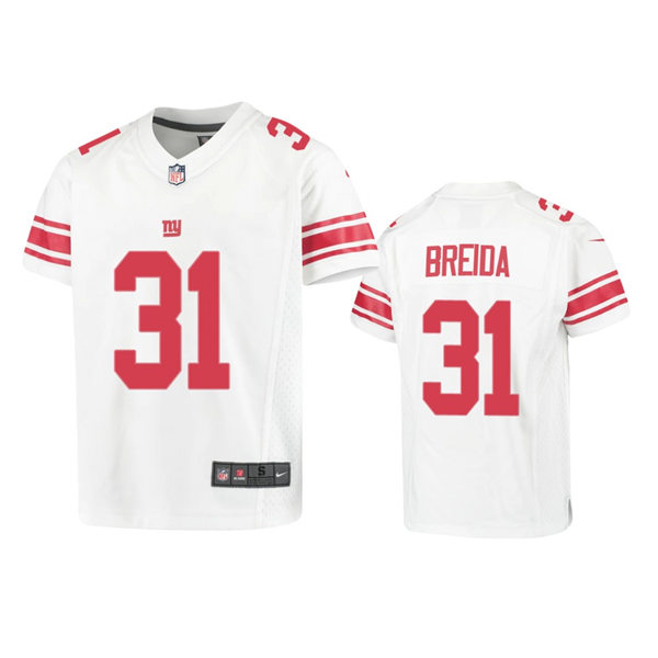 Youth New York Giants #31 Matt Breida Nike White Limited Jersey