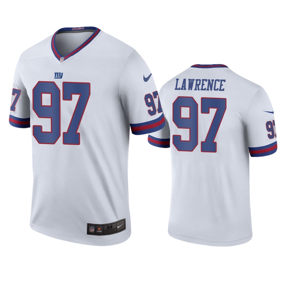 Men's New York Giants #97 Dexter Lawrence II Nike White Color Rush Limited Player Jersey